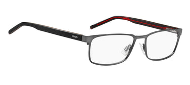 Premium Men Hugo Eyeglasses: HG 1075 - Matte Dark Ruthenium - SpecSMART Eye Clinic (Diagonal View)